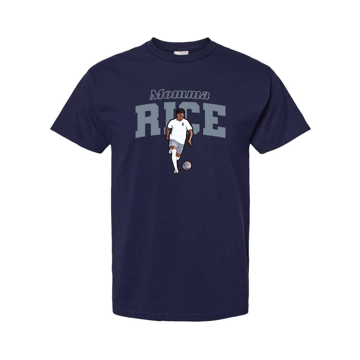 Youth Tee — Mothers Day Block in Navy