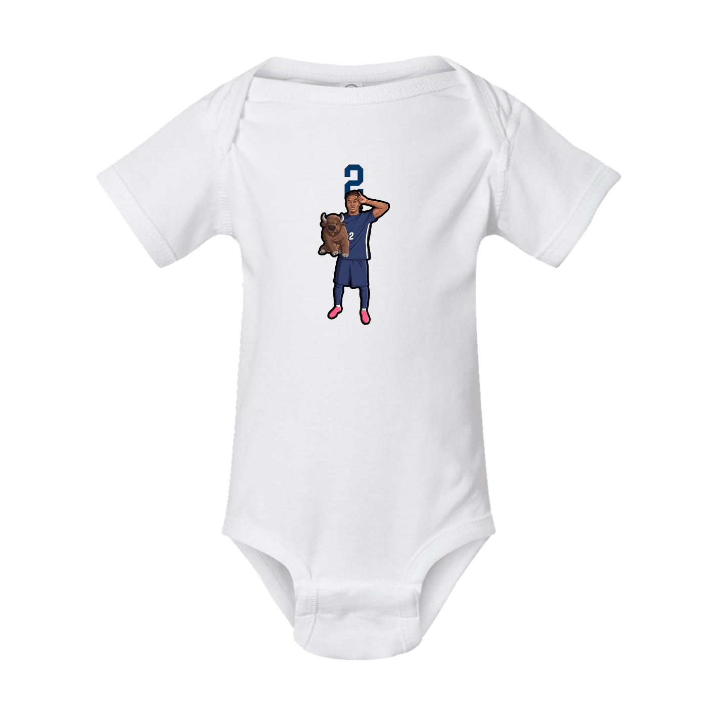 Baby Onesie — Number Top in White