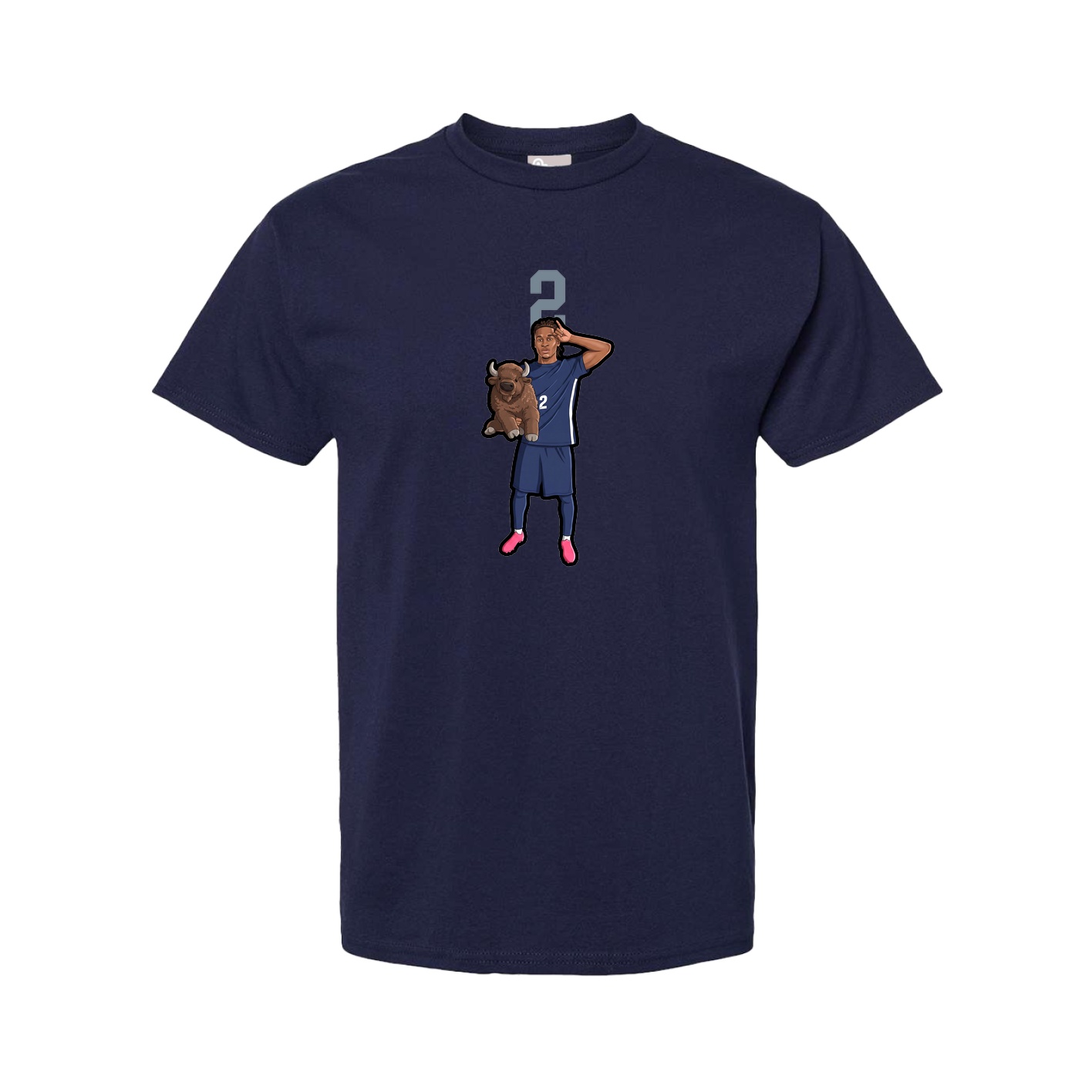 Youth Tee — Number Top in Navy