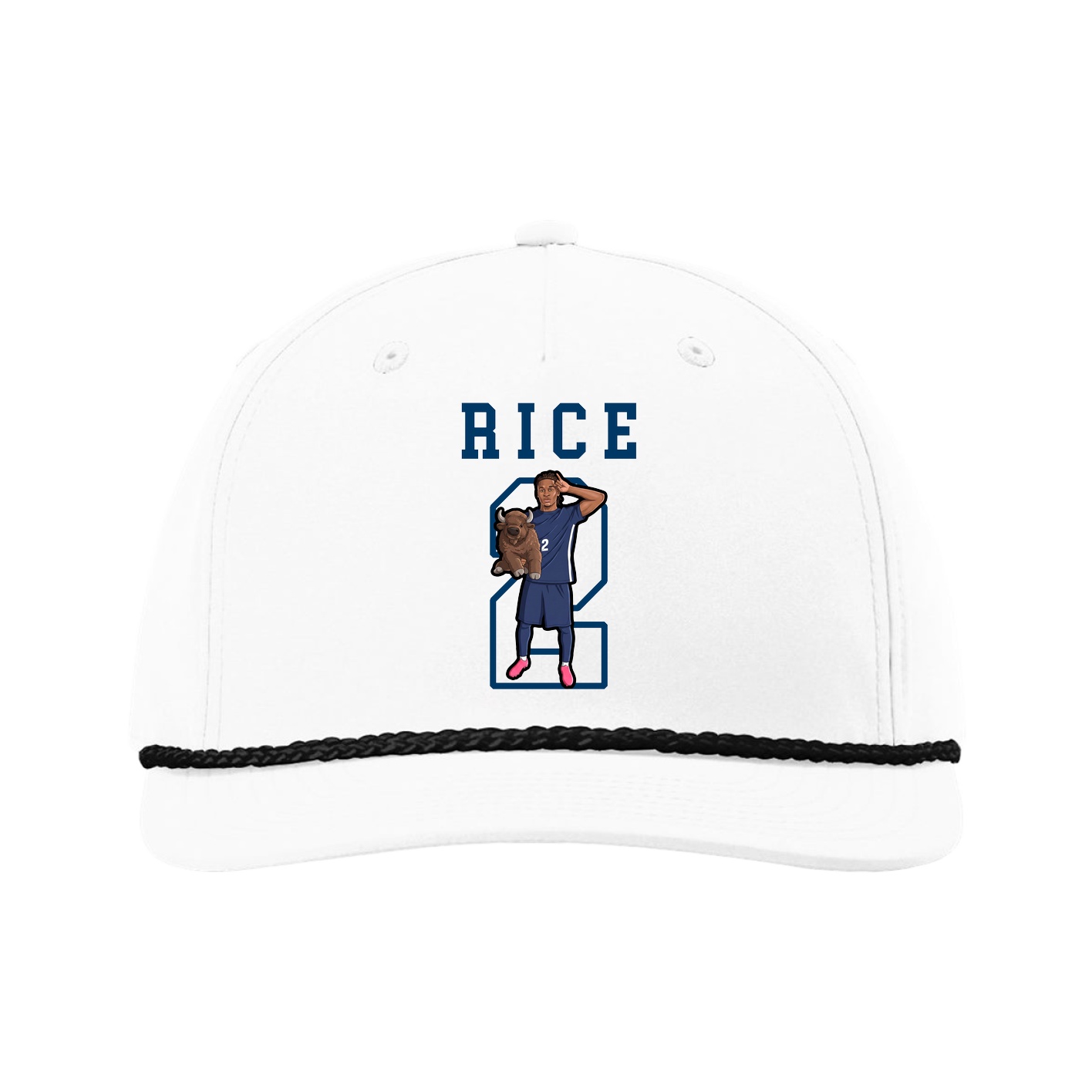 Five-Panel Classic Rope Cap — Shirsey in White