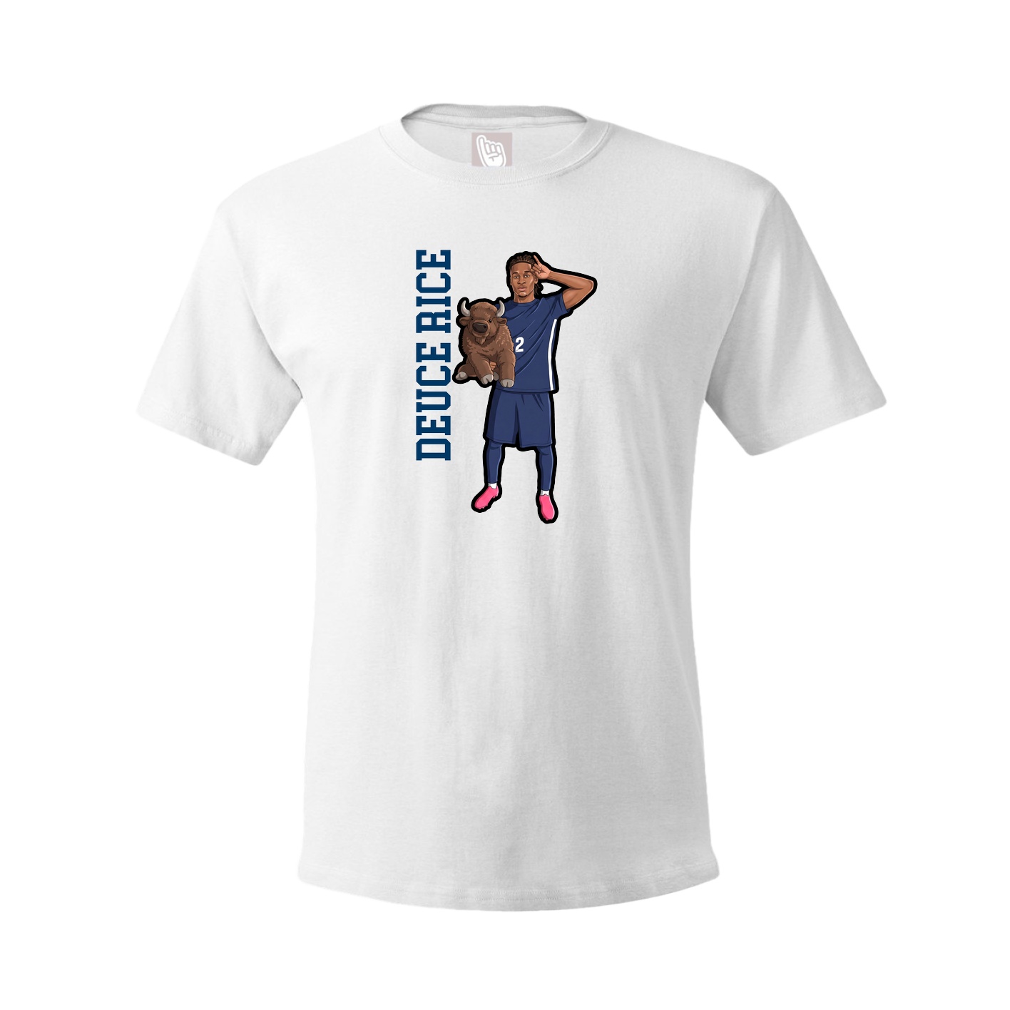 Youth Tee — Name Vertical in White