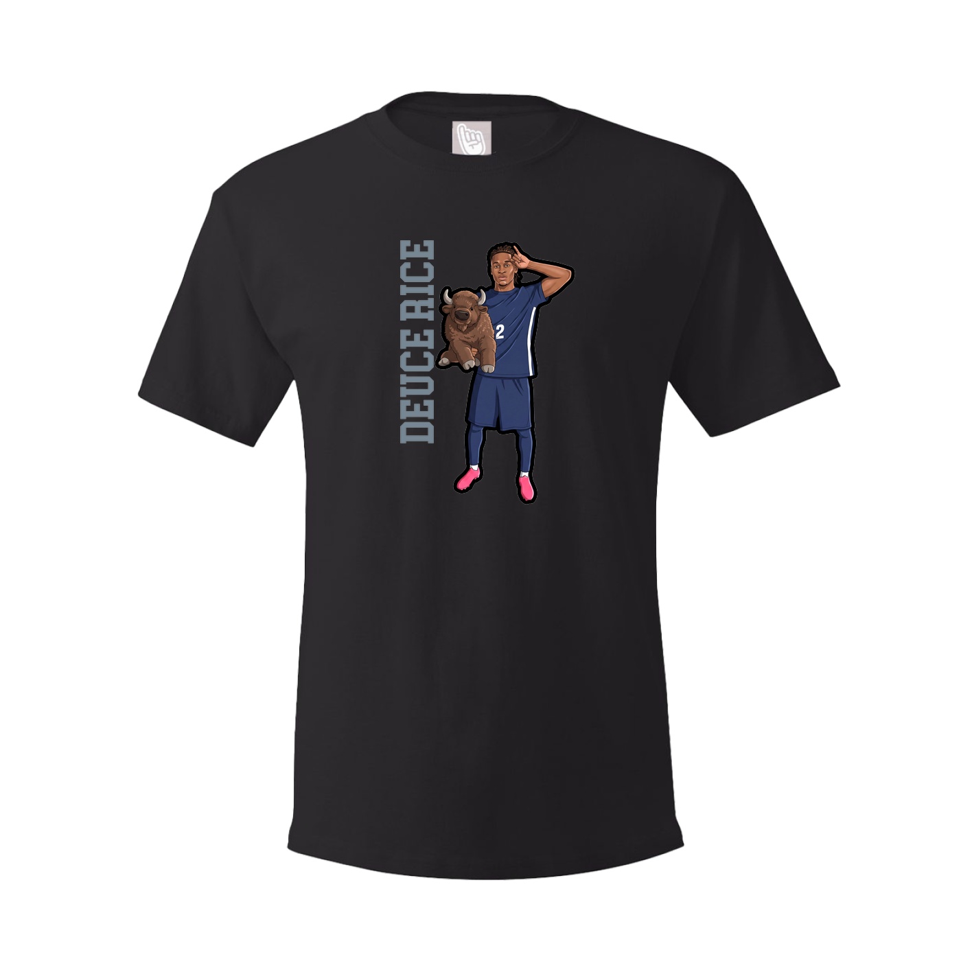 Youth Tee — Name Vertical in Black