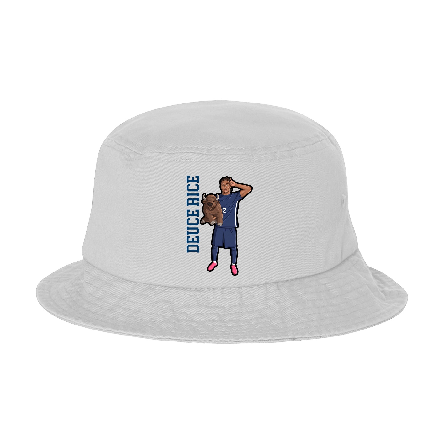 Bucket Cap — Name Vertical in White