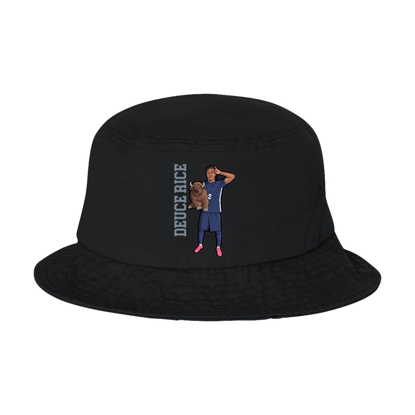 Bucket Cap — Name Vertical in Black