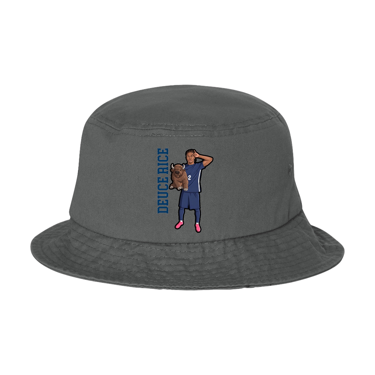 Bucket Cap — Name Vertical in Grey