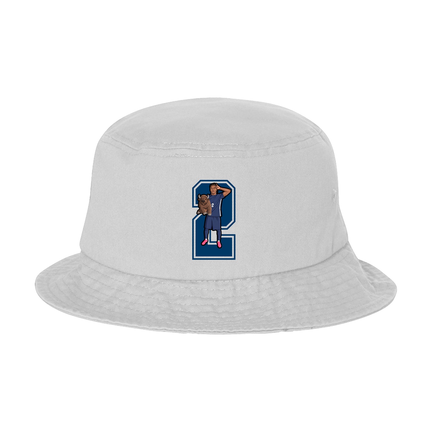 Bucket Cap — Number in White