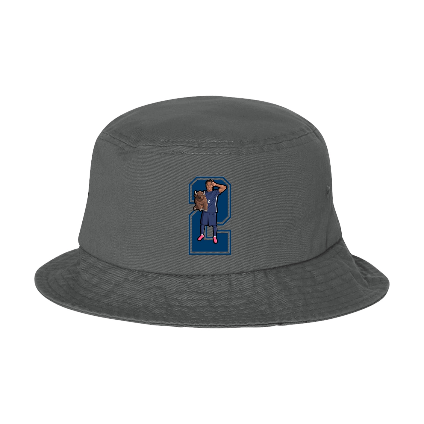 Bucket Cap — Number in Grey