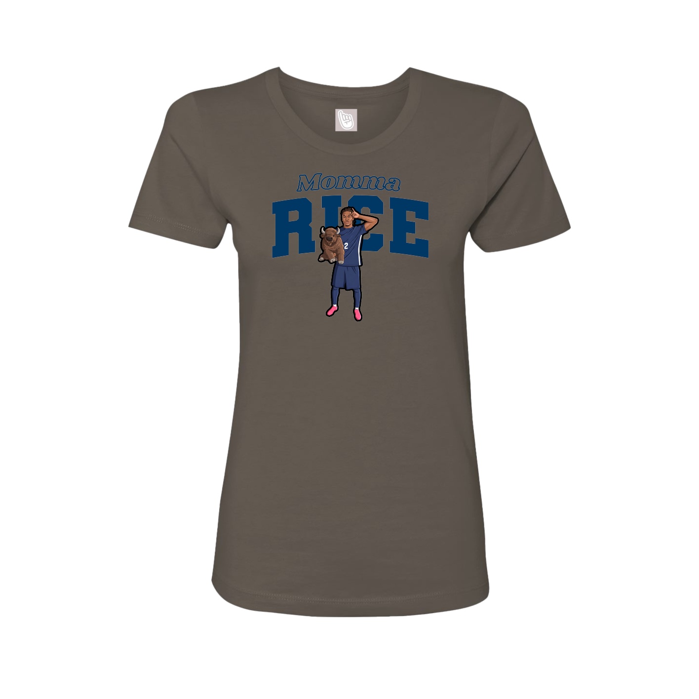 Womens Tee — Mothers Day Block in Grey