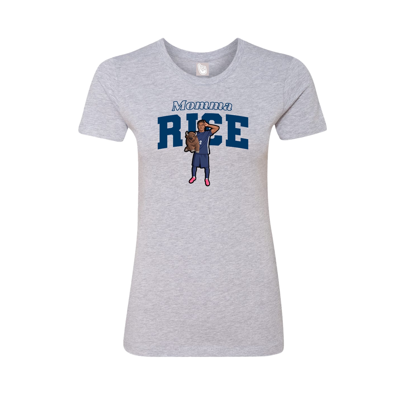 Womens Tee — Mothers Day Block in Grey