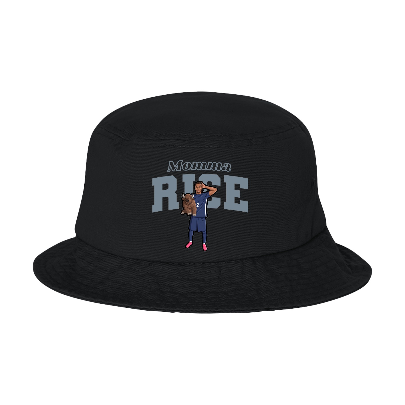 Bucket Cap — Mothers Day Block in Black