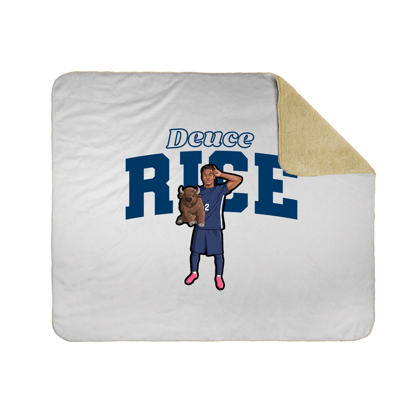 Throw Blanket — Name Arch in White