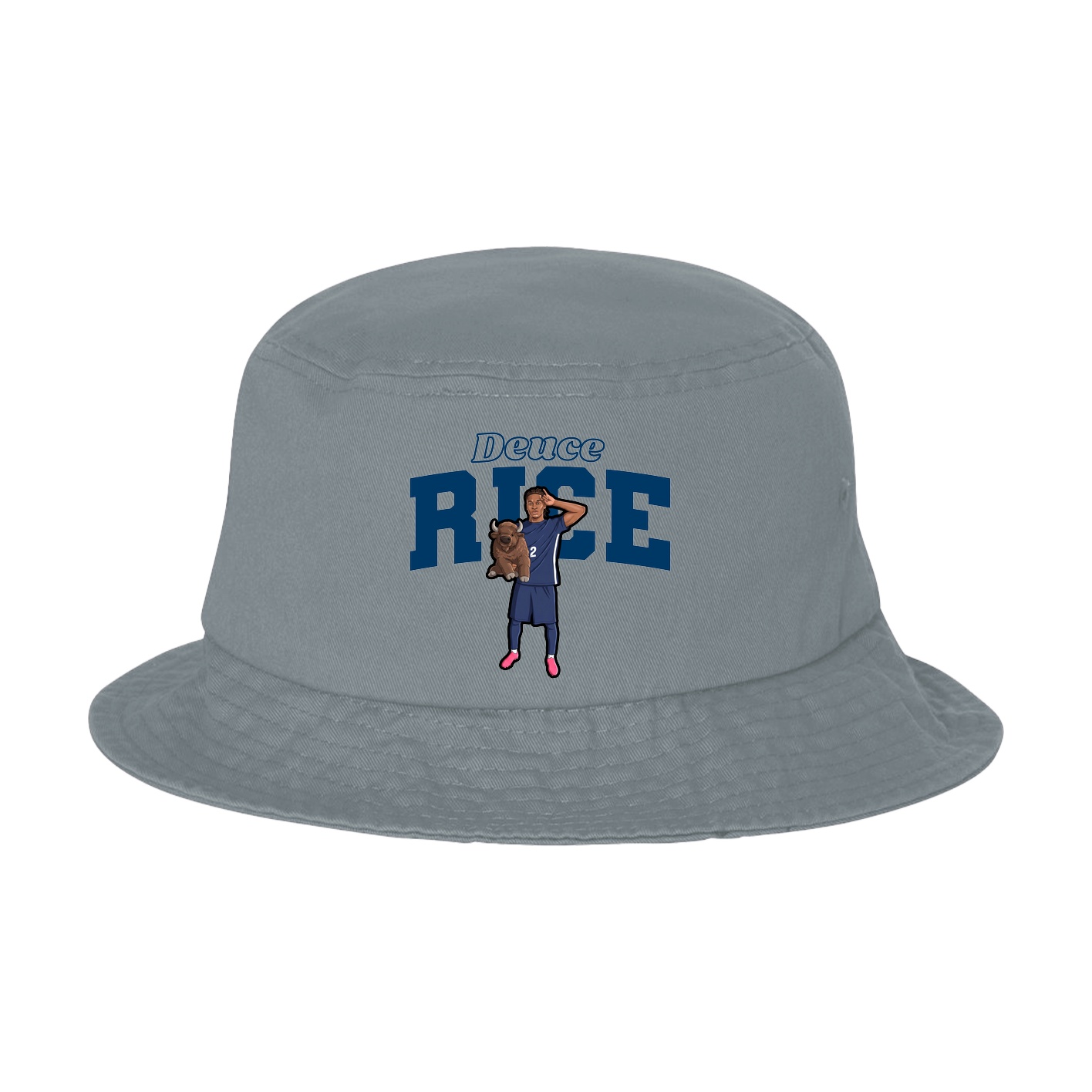 Bucket Cap — Name Arch in Grey