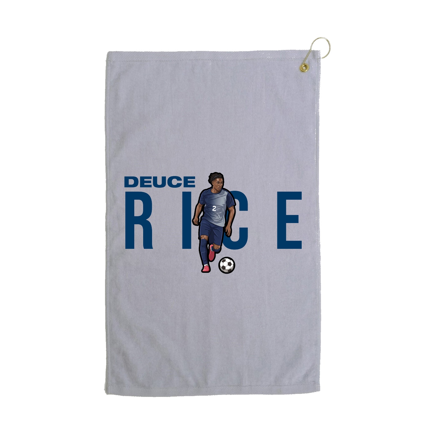 Golf Towel — Player Name in Grey