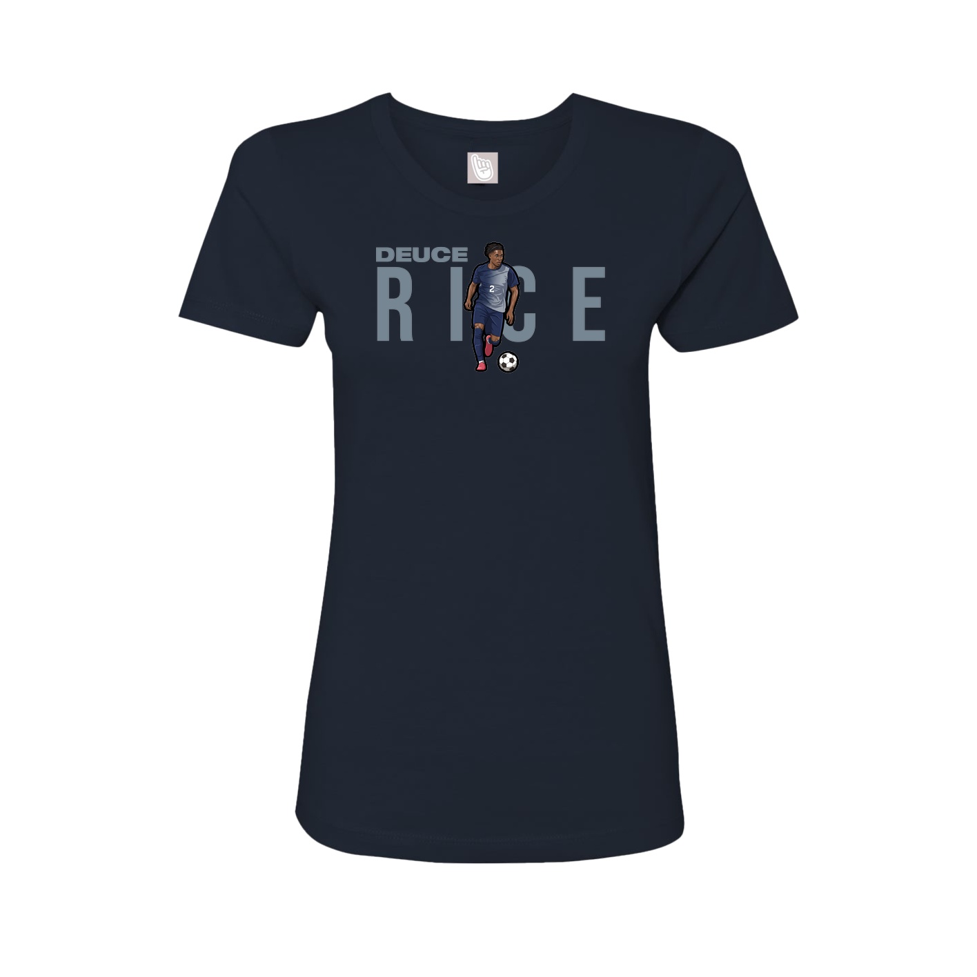 Womens Tee — Player Name in Navy