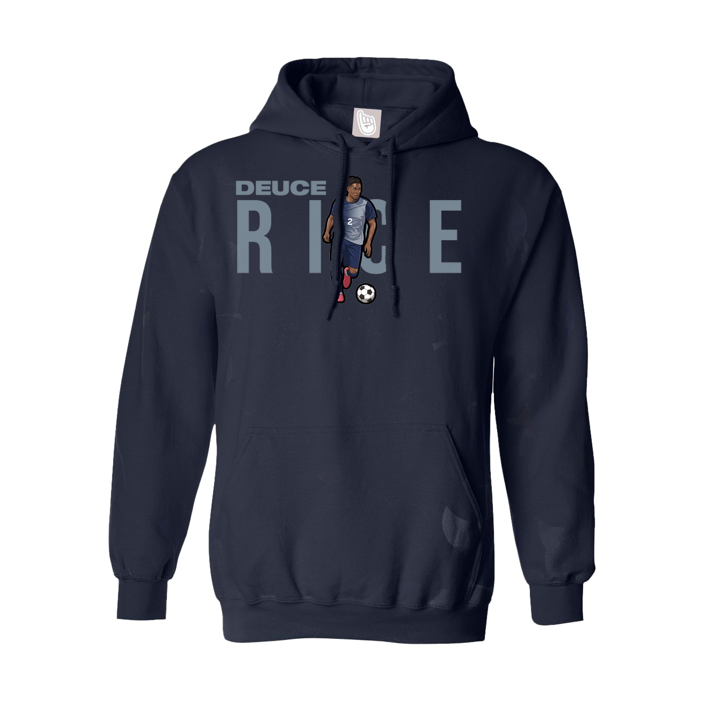 Youth Hoodie — Player Name in Navy
