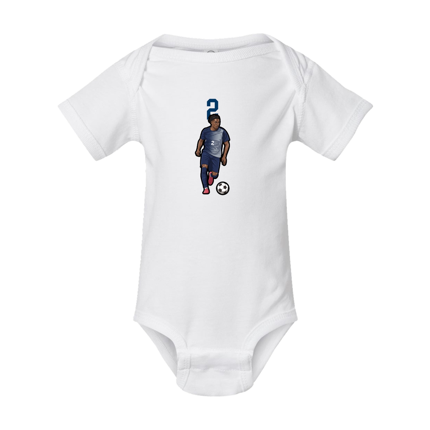 Baby Onesie — Number Top in White