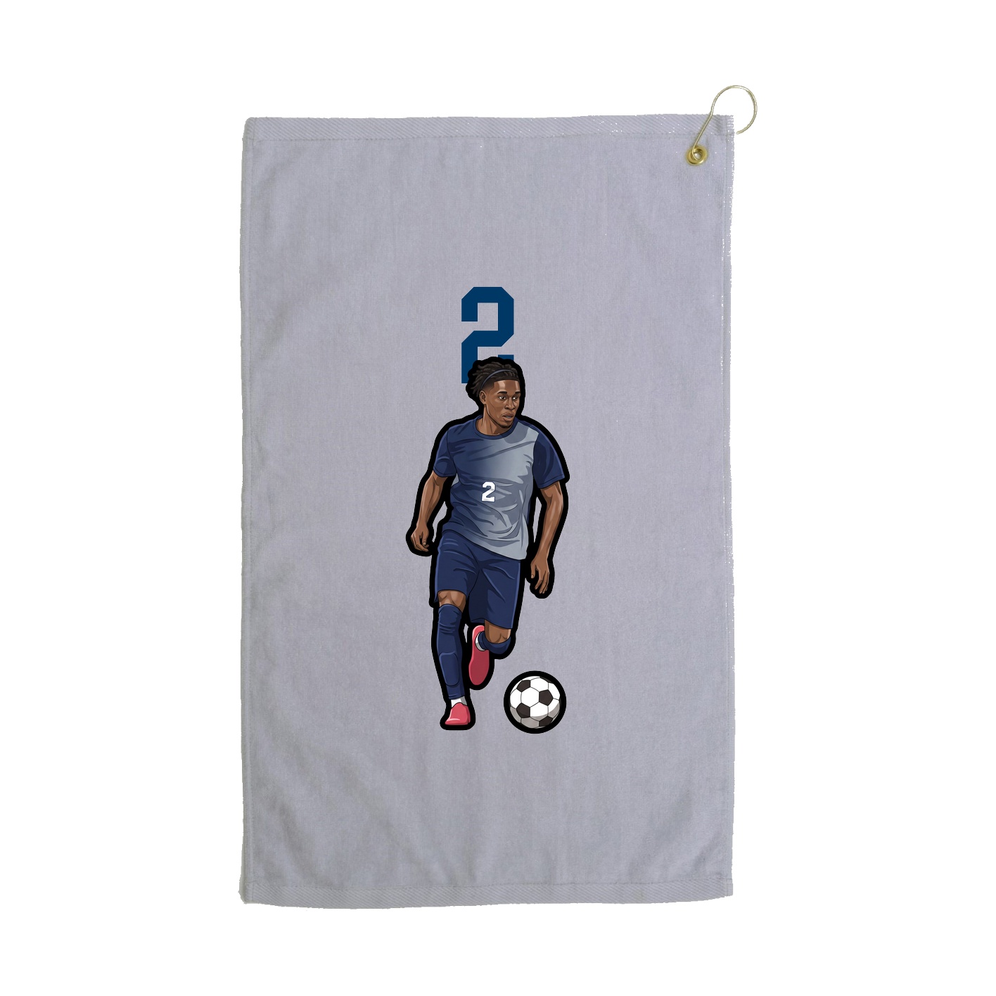 Golf Towel — Number Top in Grey