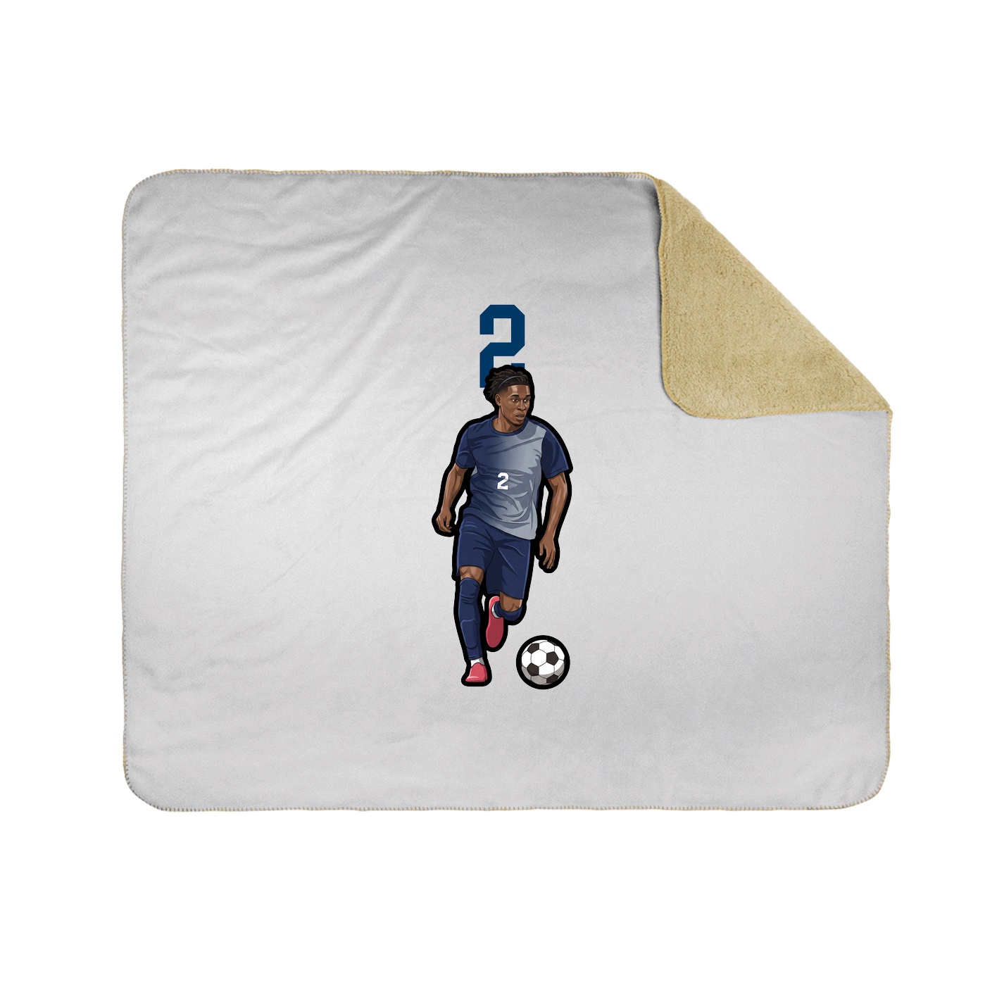 Throw Blanket — Number Top in White