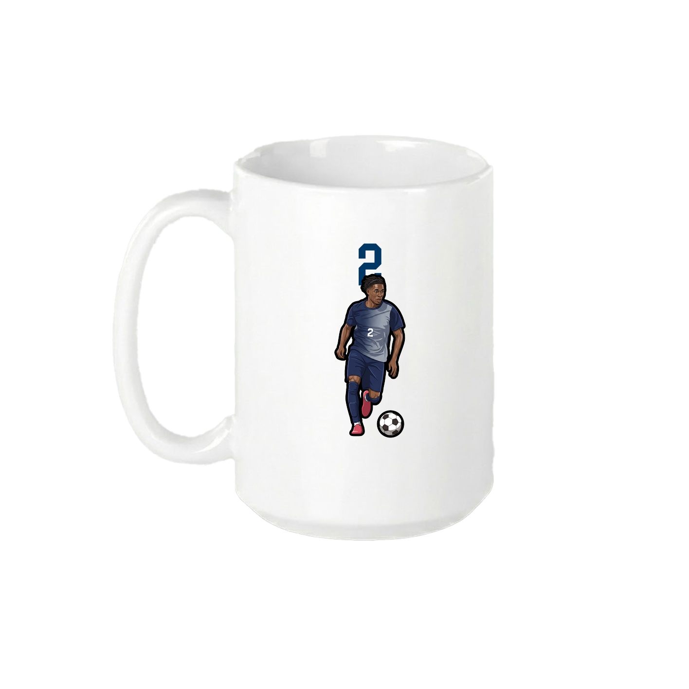 15oz Coffee Mug — Number Top in White