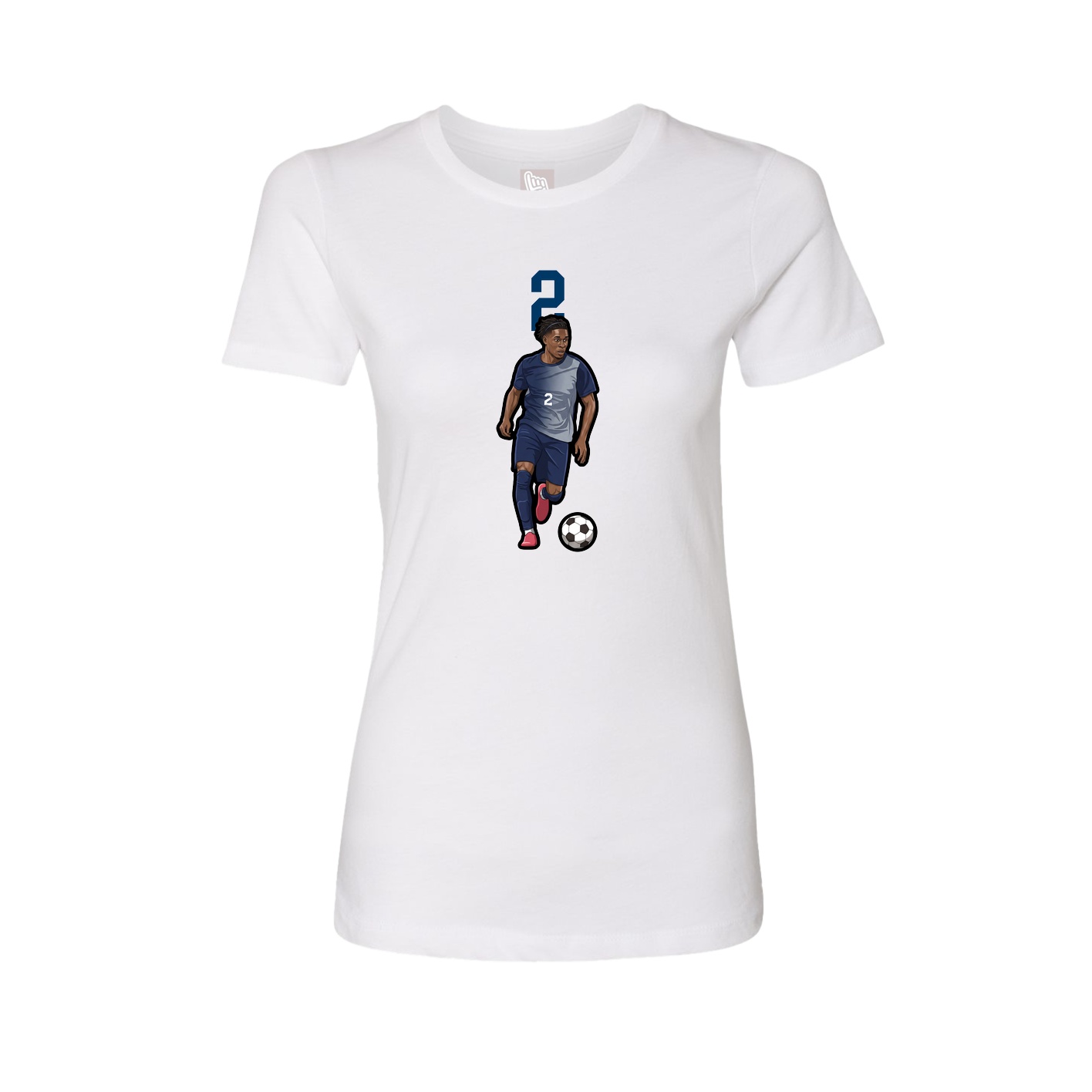 Womens Tee — Number Top in White