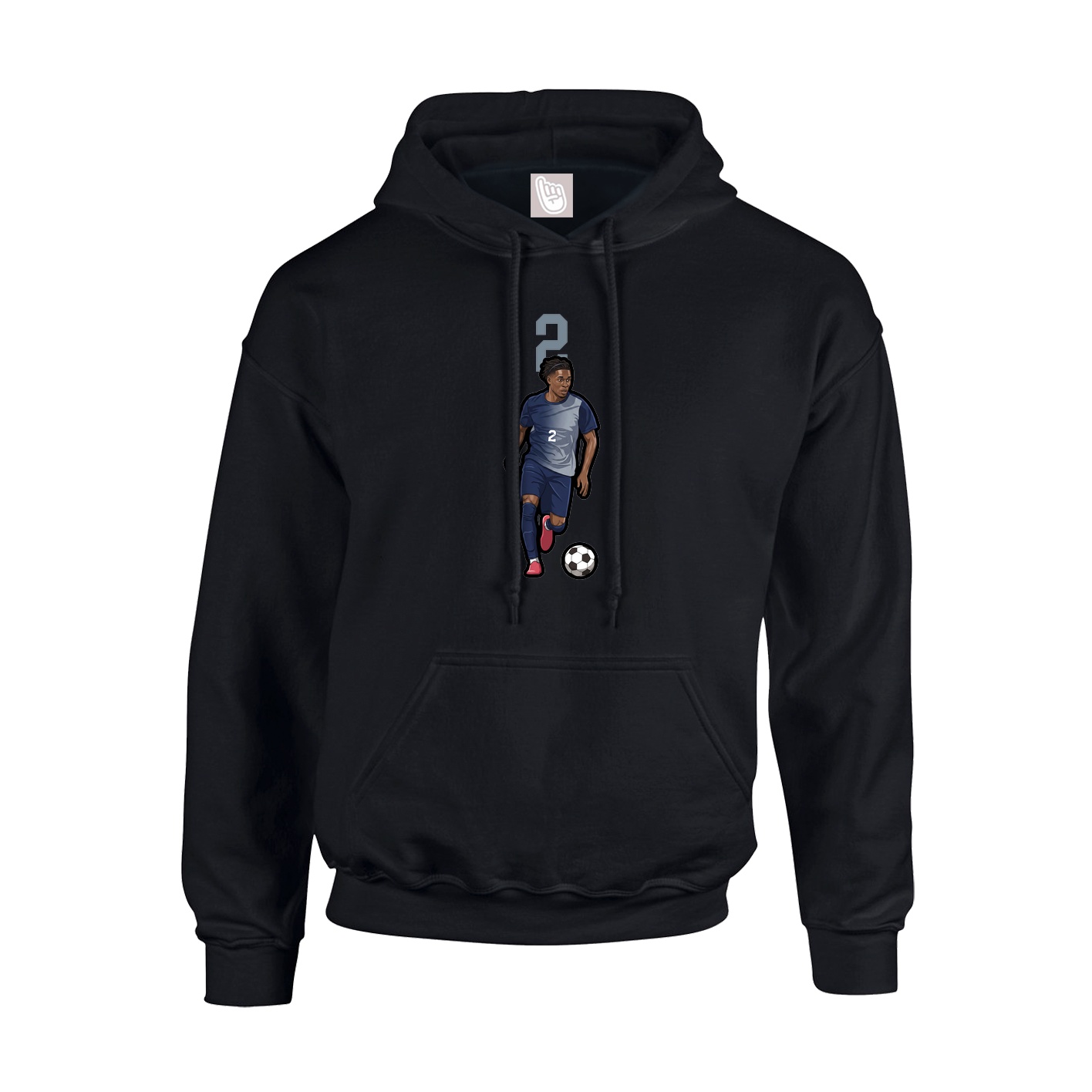 Youth Hoodie — Number Top in Black