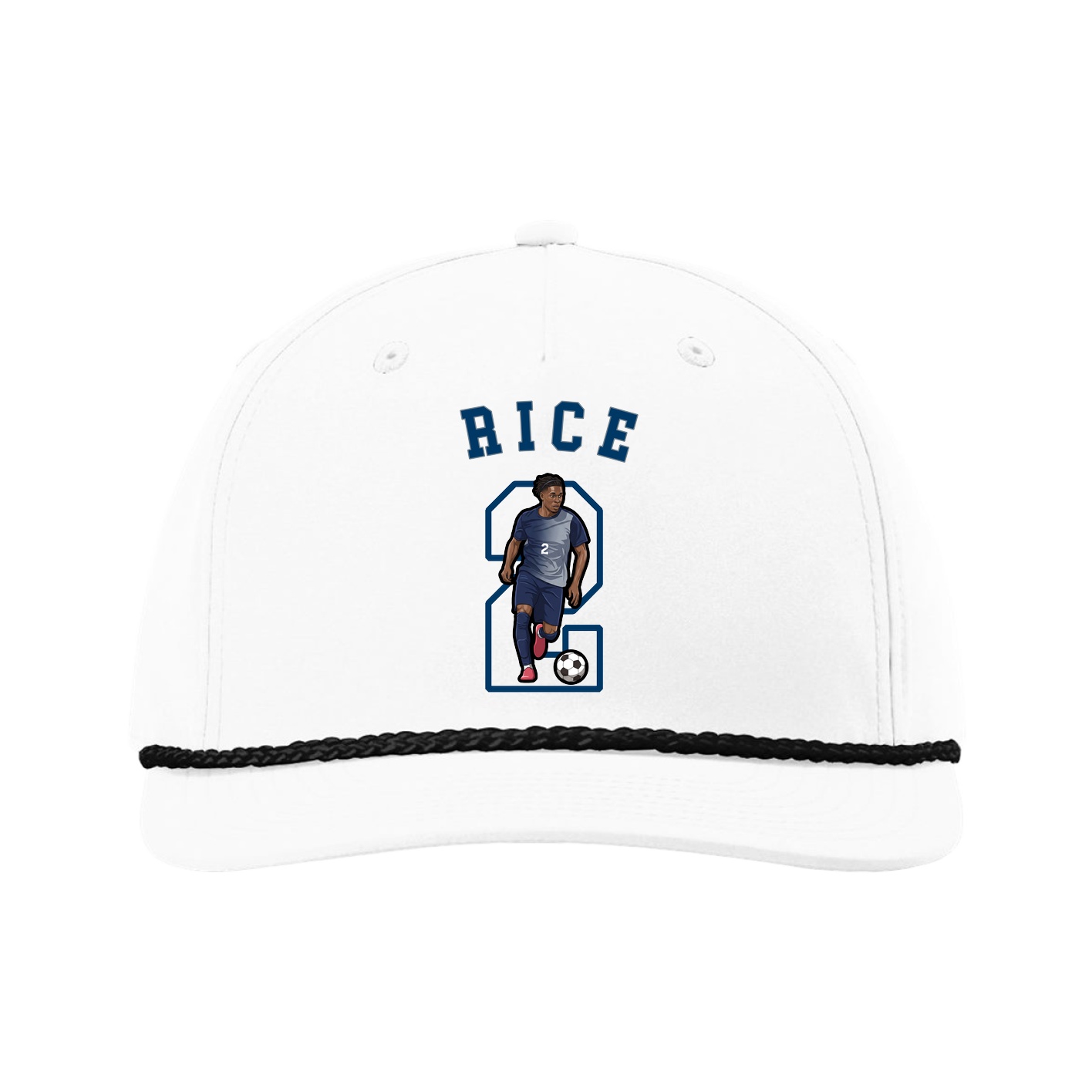 Five-Panel Classic Rope Cap — Shirsey Arch in White