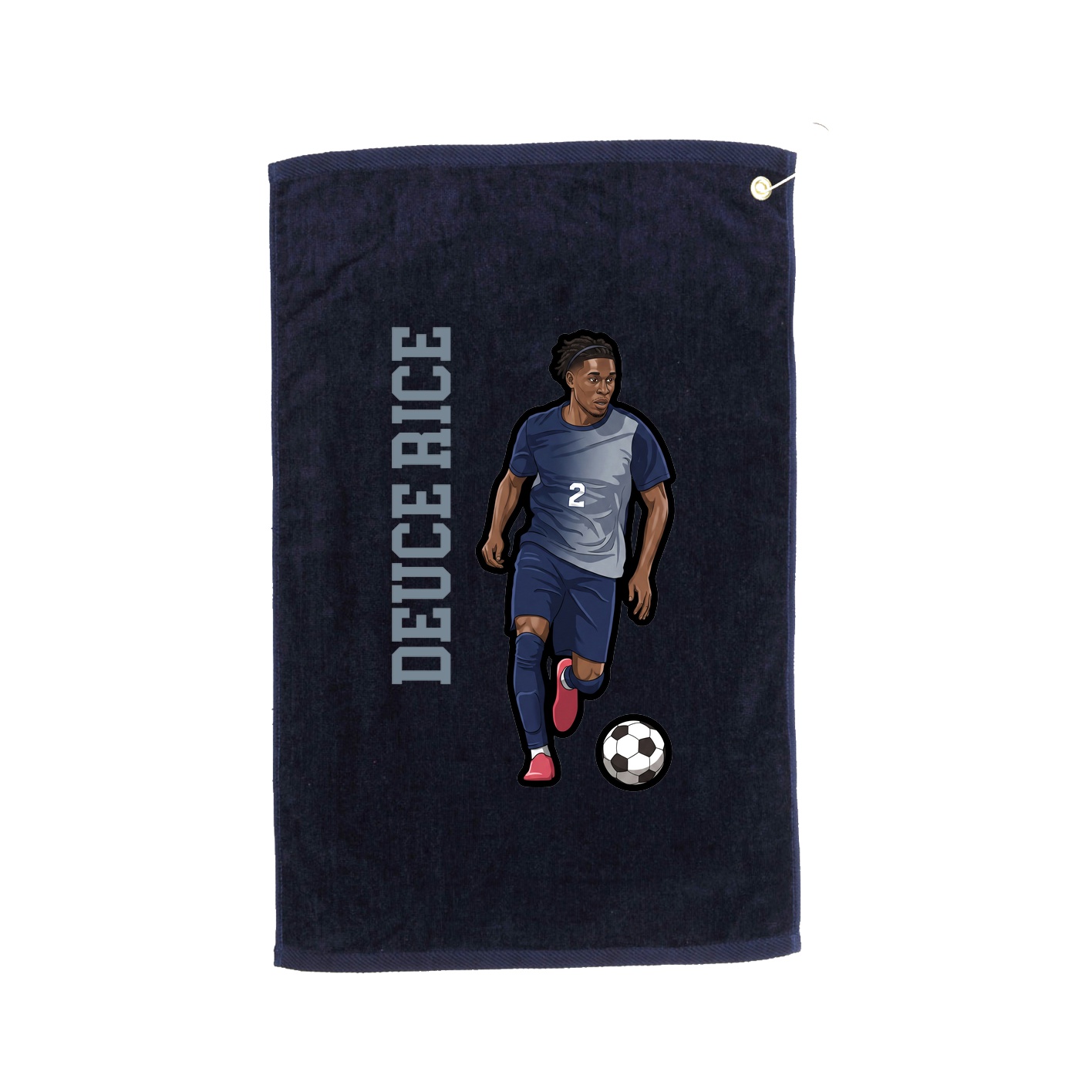Golf Towel — Name Vertical in Navy