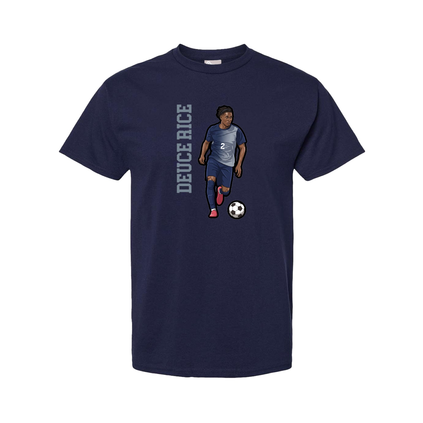 Tee — Name Vertical in Navy