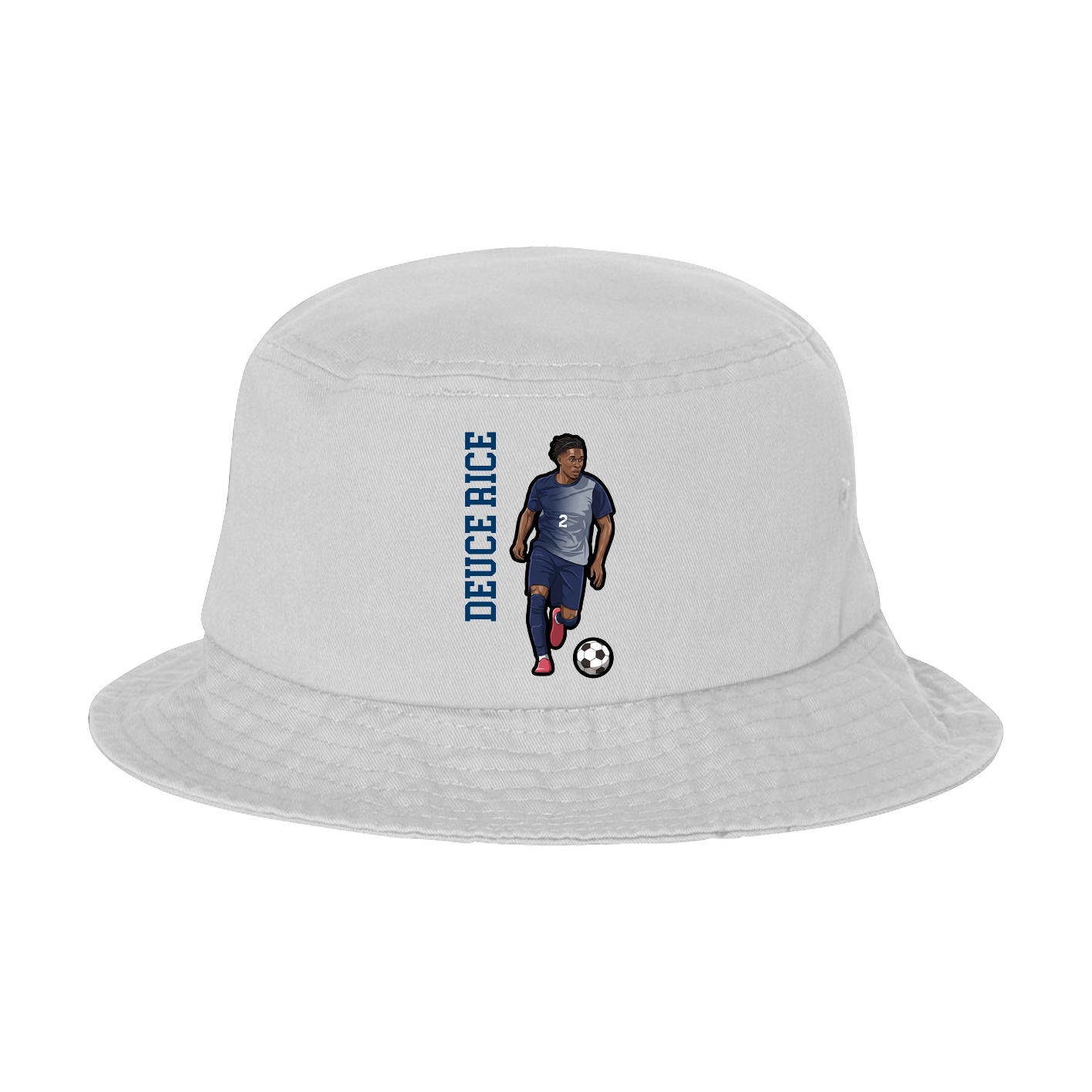 Bucket Cap — Name Vertical in White