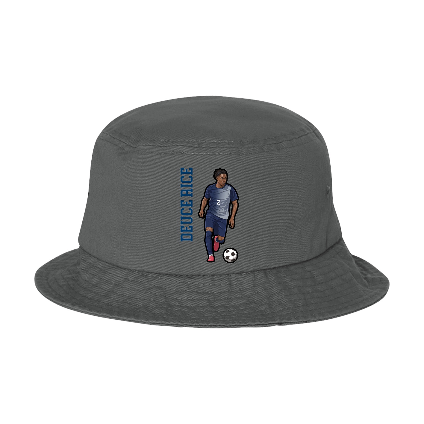 Bucket Cap — Name Vertical in Grey