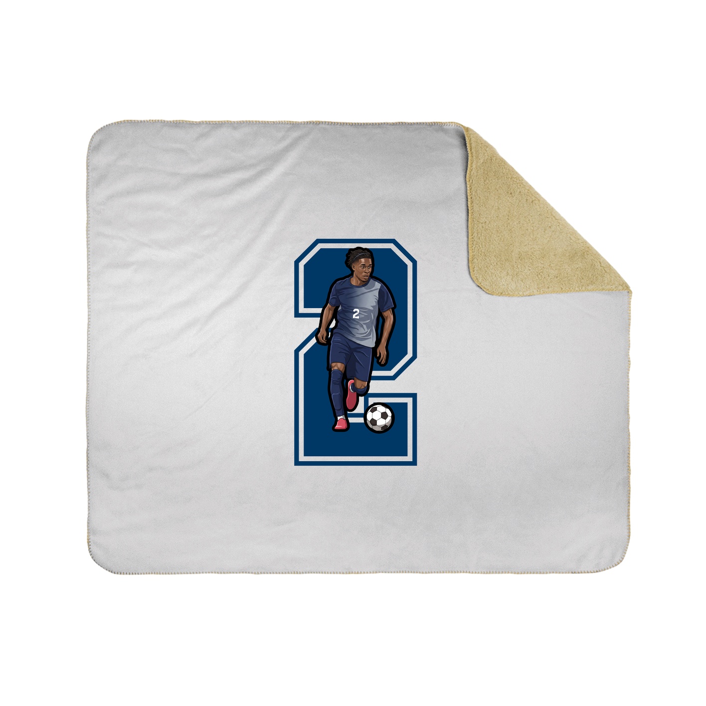 Throw Blanket — Number in White