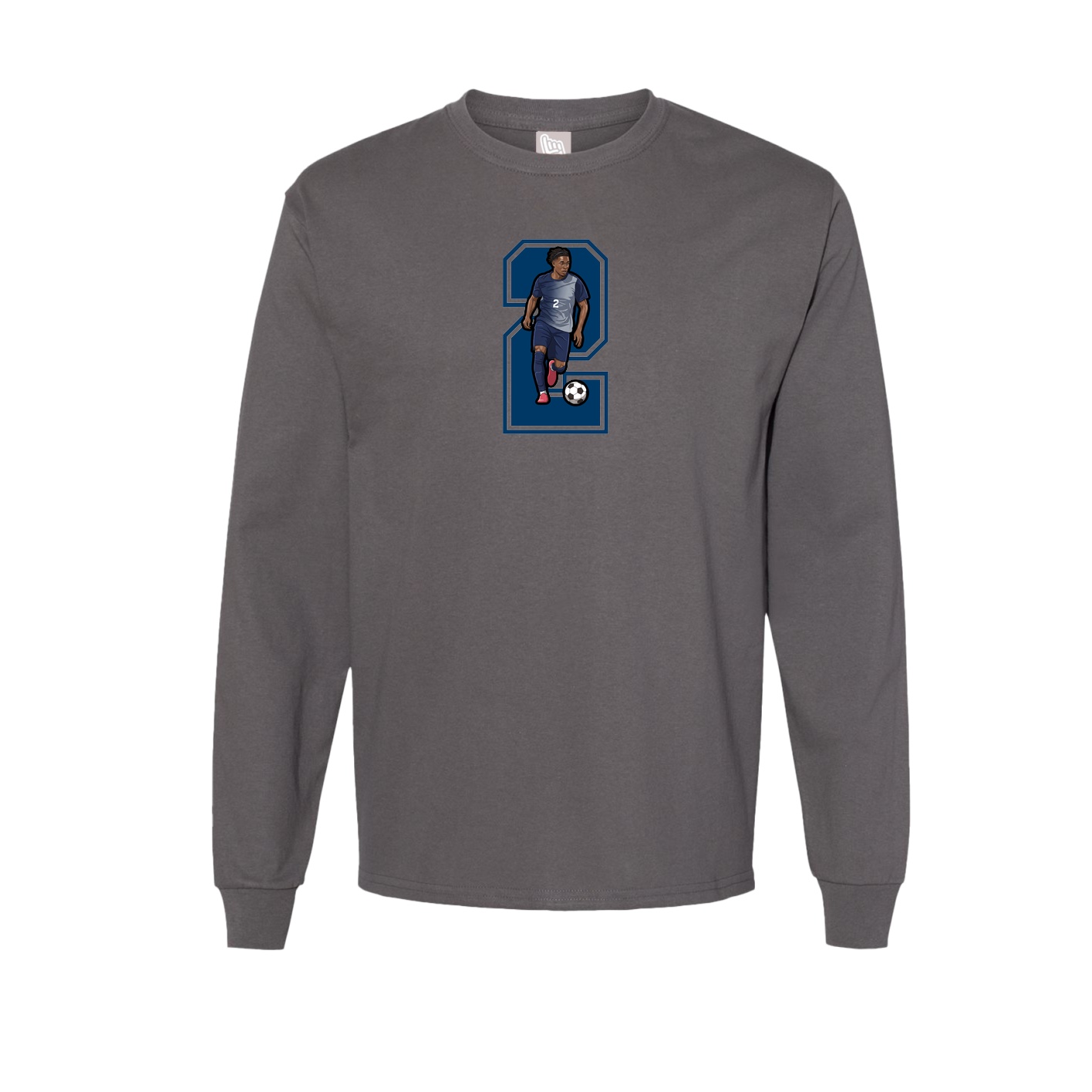 Long Sleeve Tee — Number in Grey
