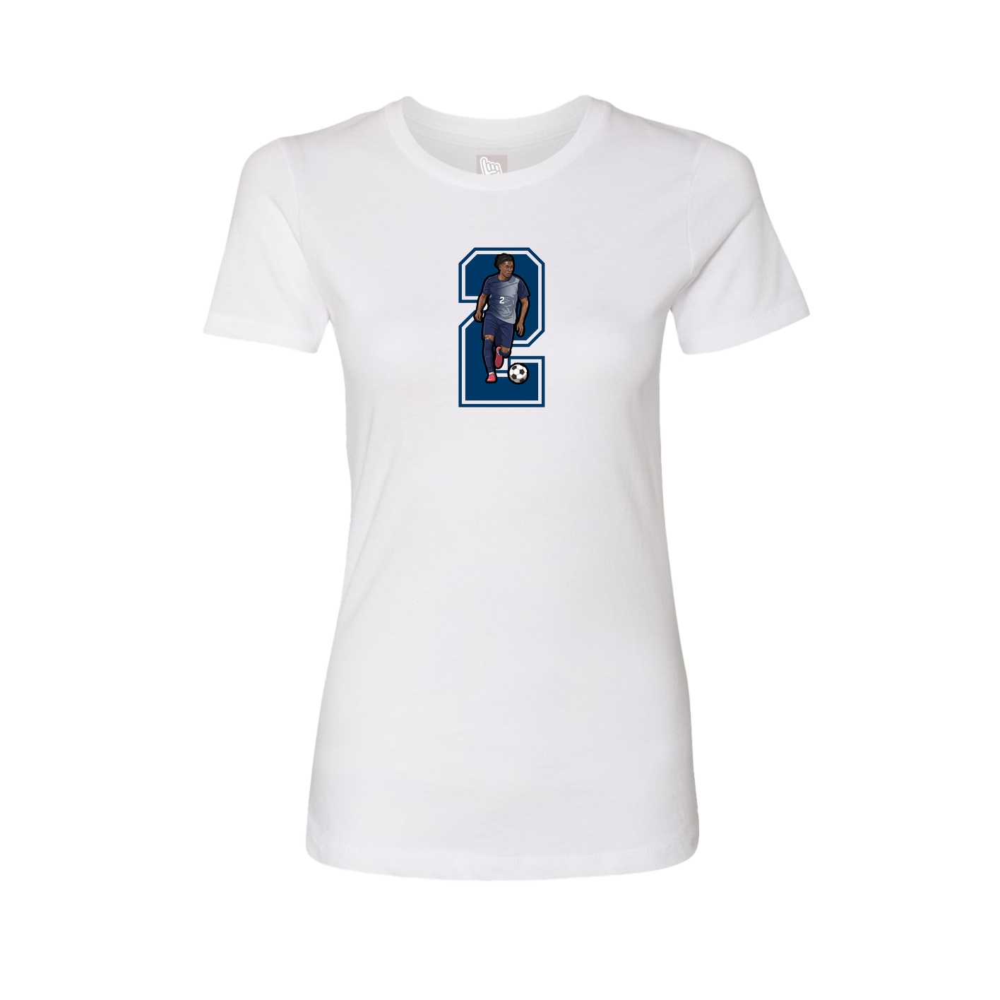 Womens Tee — Number in White