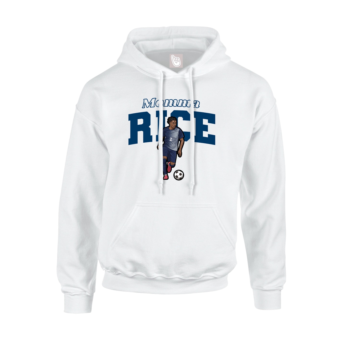 Youth Hoodie — Mothers Day Block in White