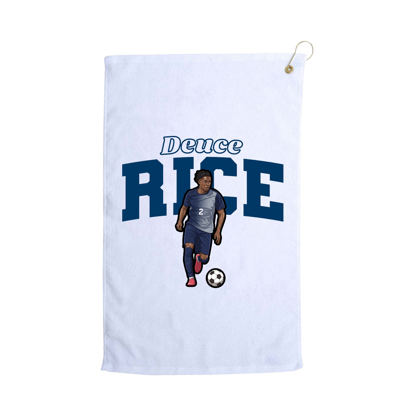 Golf Towel — Name Arch in White