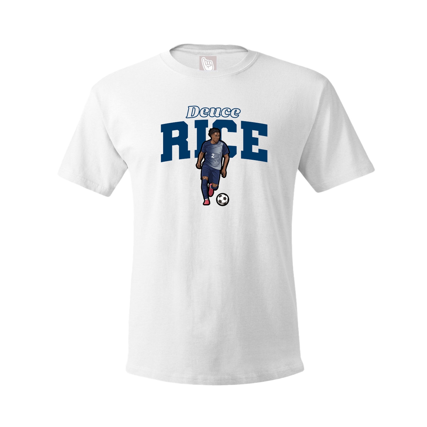 Youth Tee — Name Arch in White