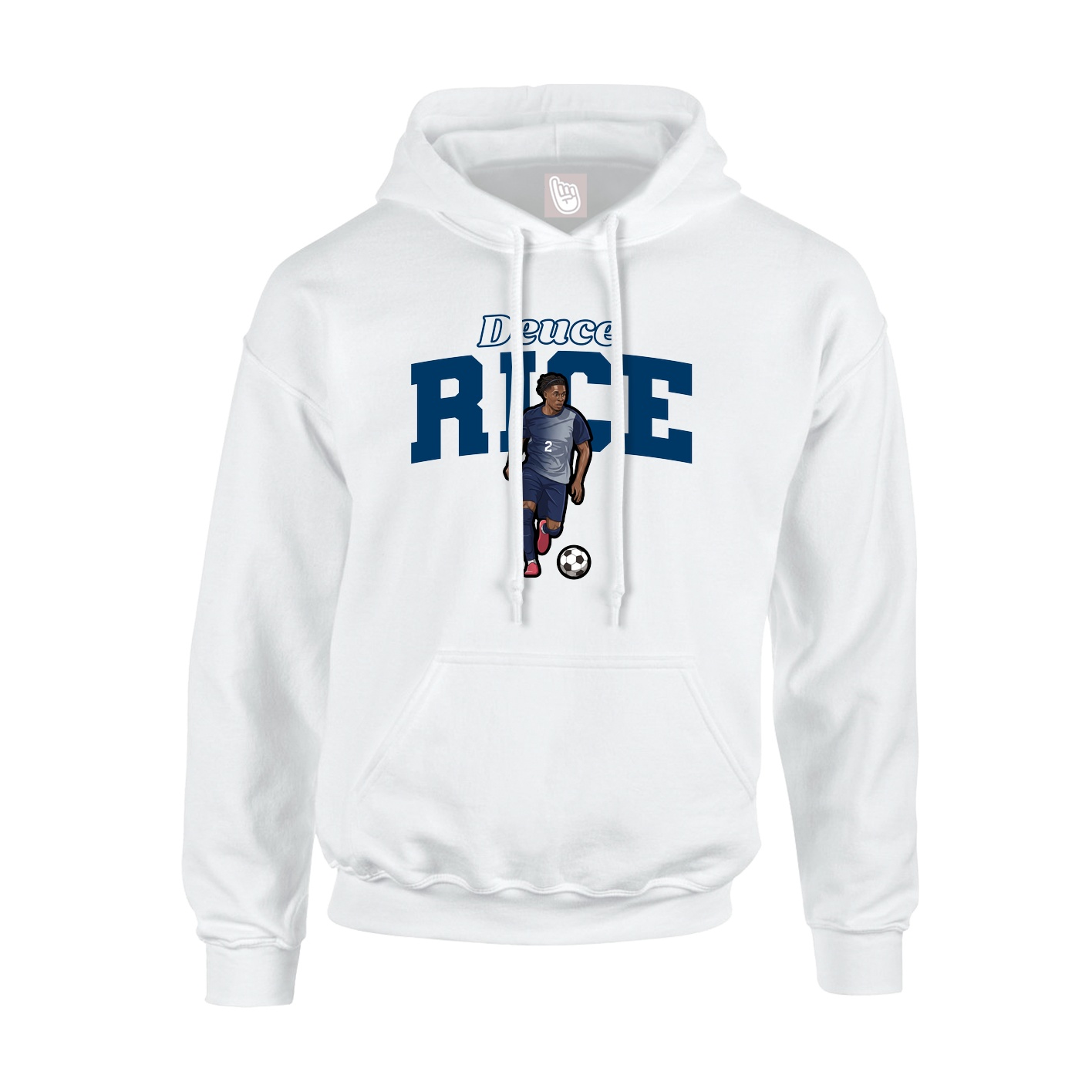 Hoodie — Name Arch in White