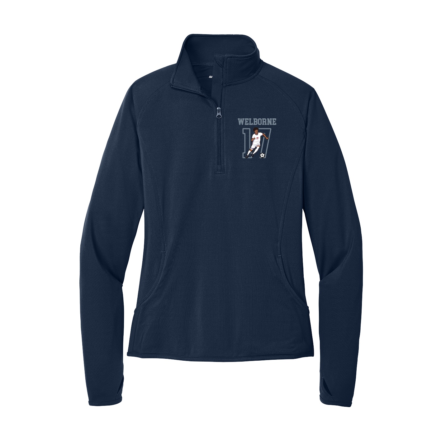 Women's Q-Zip Pullover — Shirsey in Navy