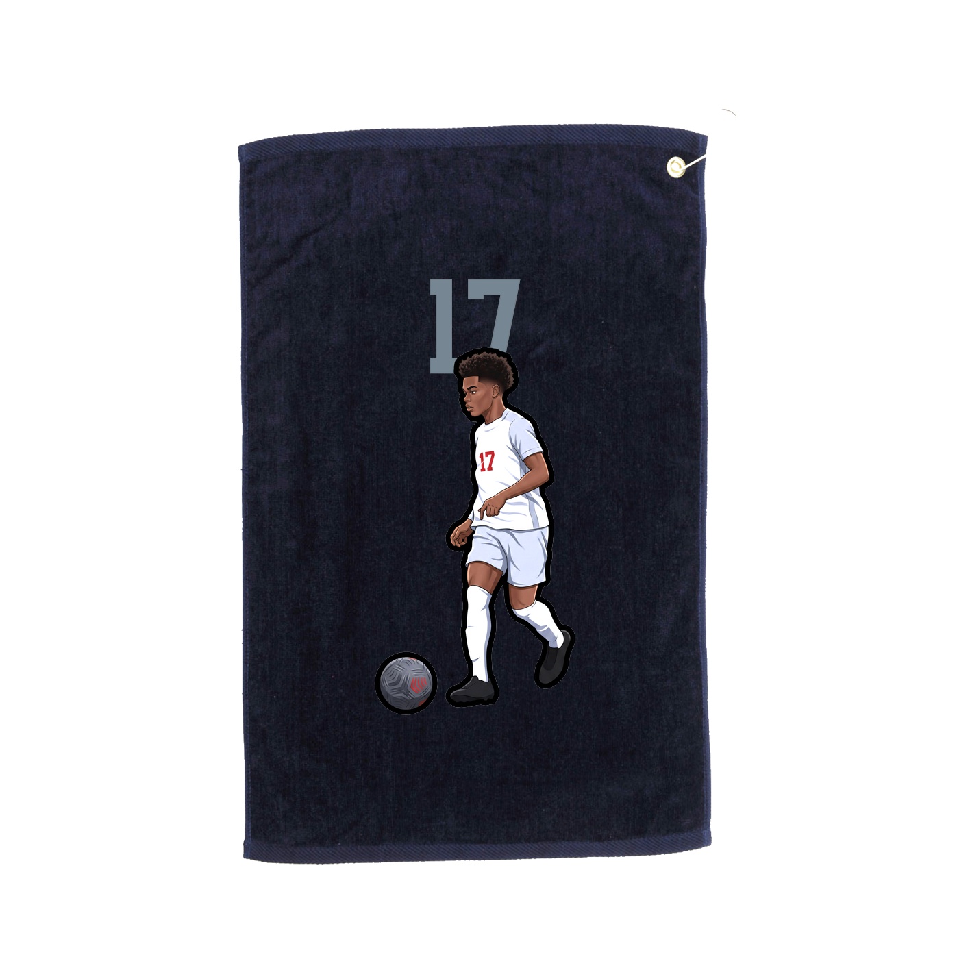 Golf Towel — Number Top in Navy