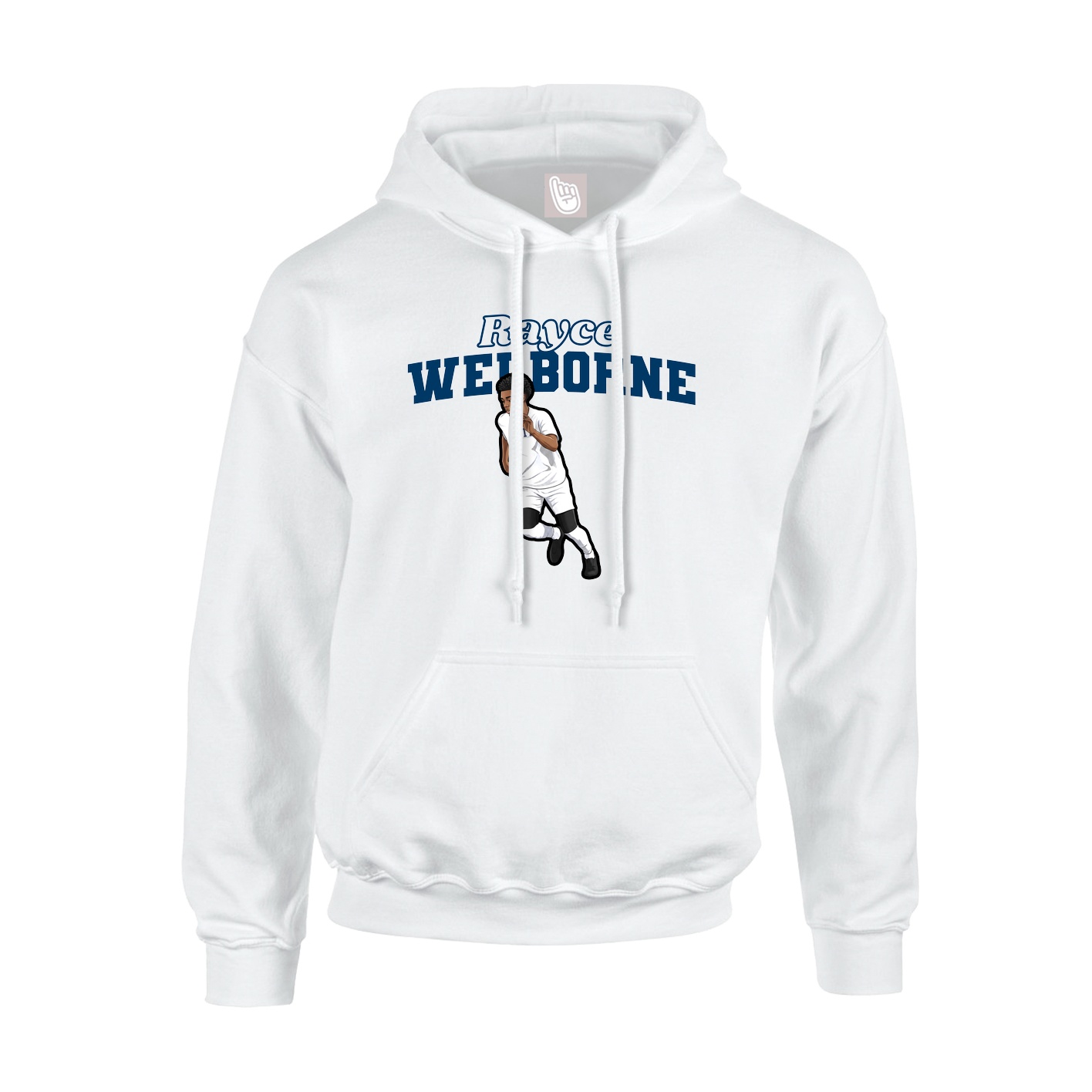 Hoodie — Name Arch in White