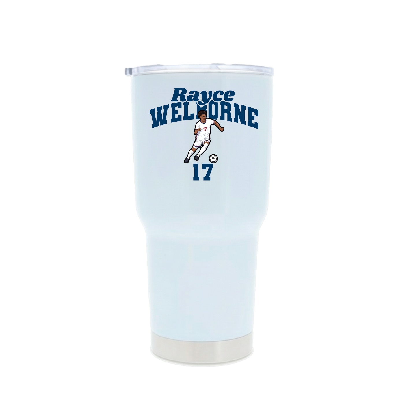 30oz Stainless Steel Tumbler — Signature Arch in White