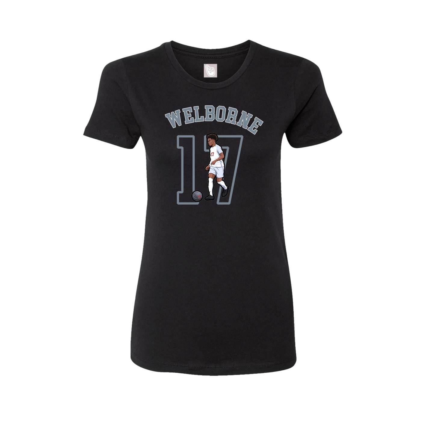 Fitted Women's Tee — Shirsey Arch in Black