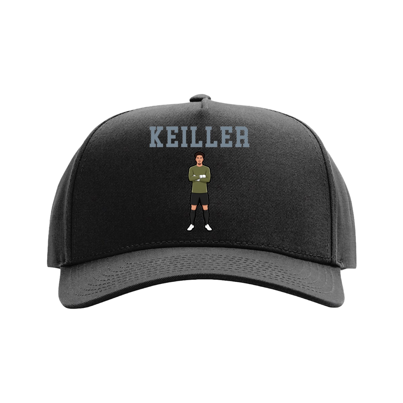 Full Fabric Five-Panel Champ Cap — Shirsey in Black