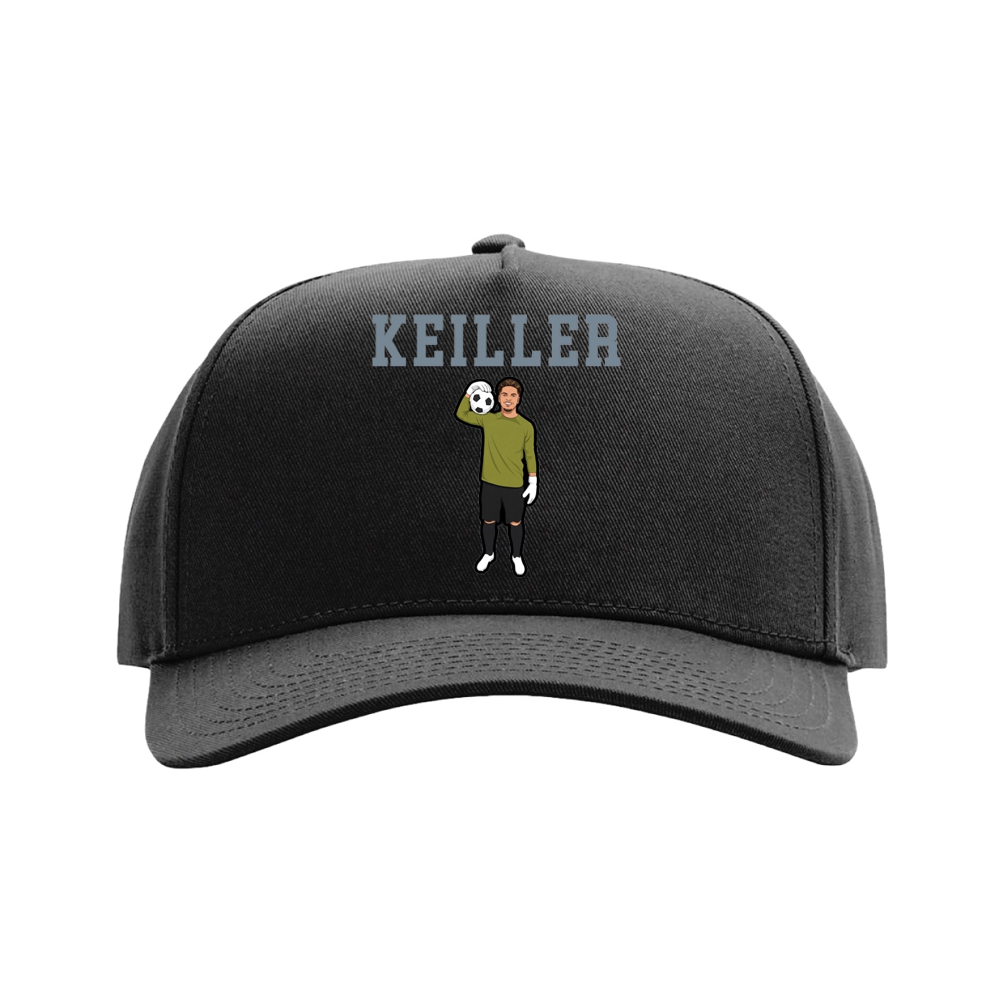 Full Fabric Five-Panel Champ Cap — Shirsey in Black