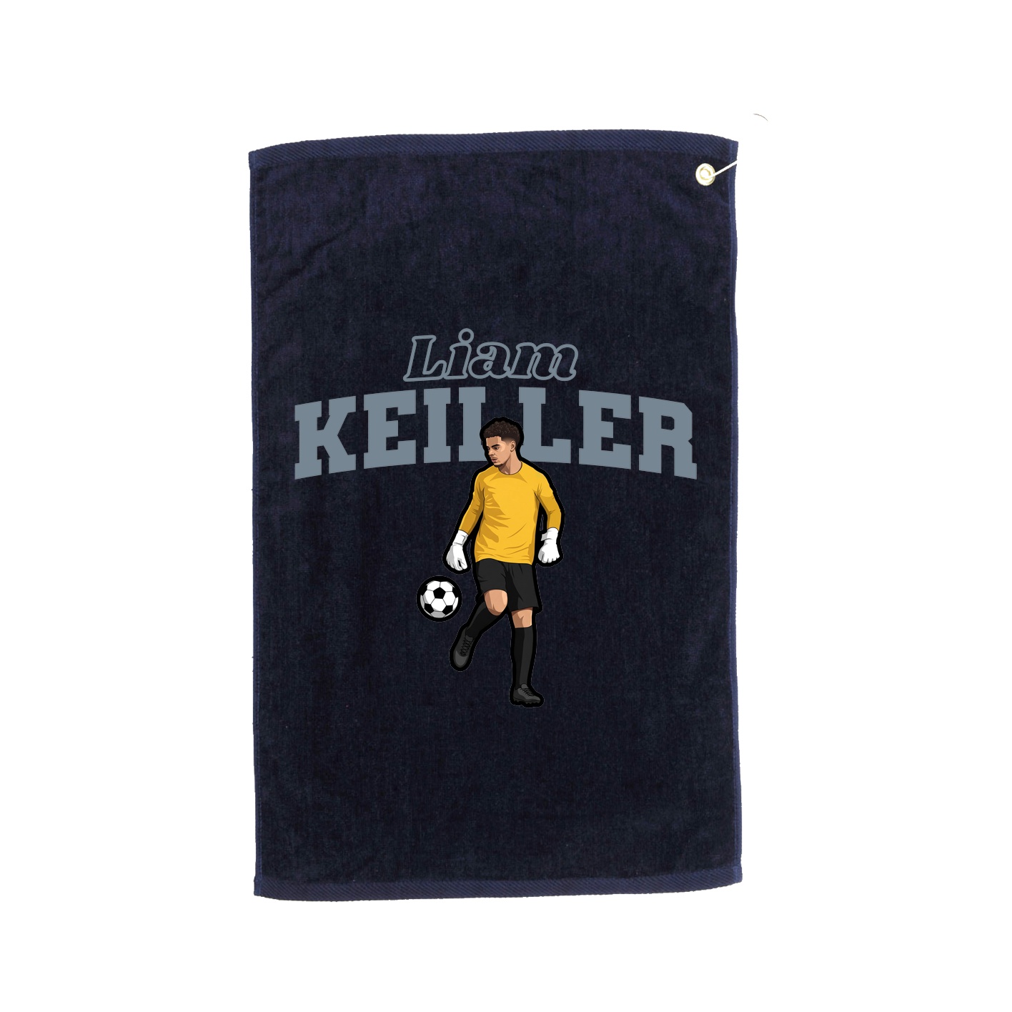 Golf Towel — Name Arch in Navy