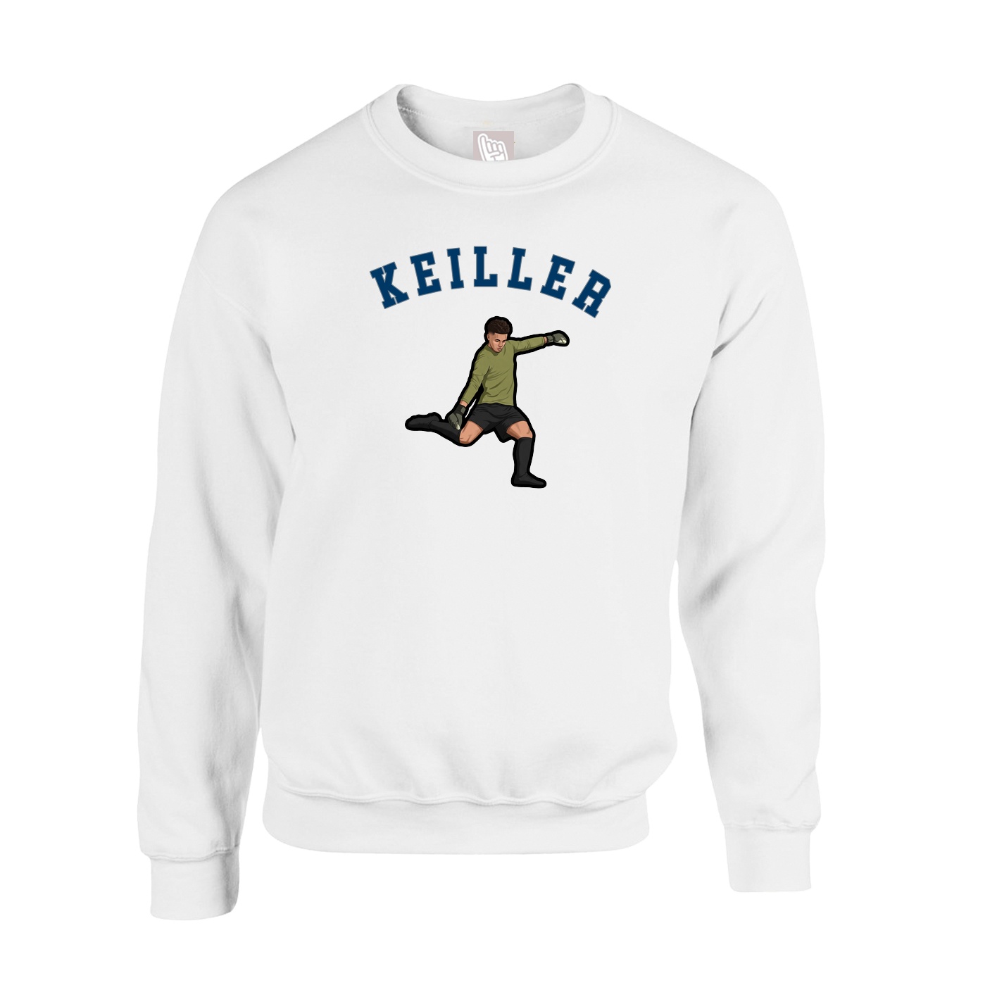 Fleece Crew — Shirsey Arch in White