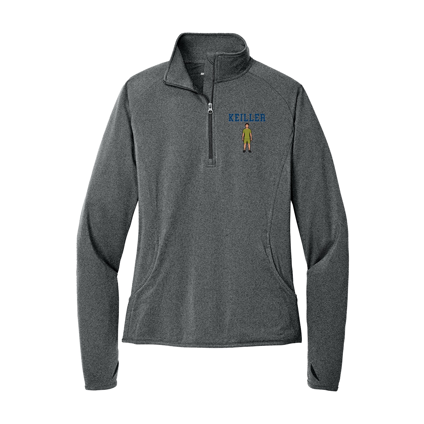 Women's Q-Zip Pullover — Shirsey in Grey