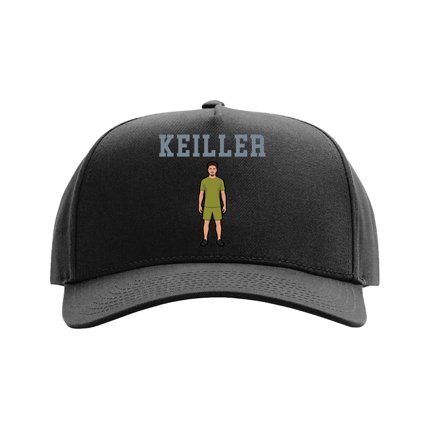 Full Fabric Five-Panel Champ Cap — Shirsey in Black