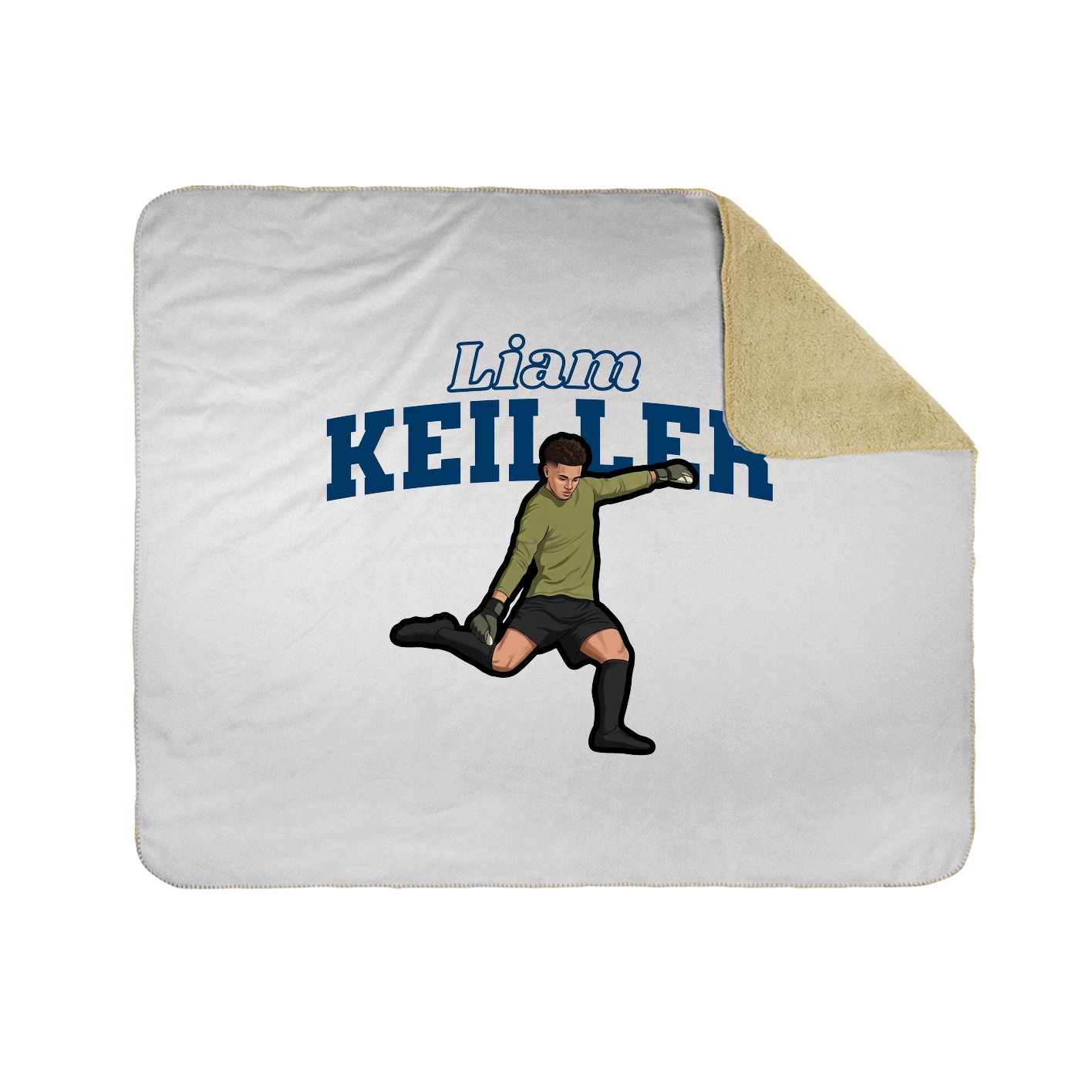 Throw Blanket — Name Arch in White
