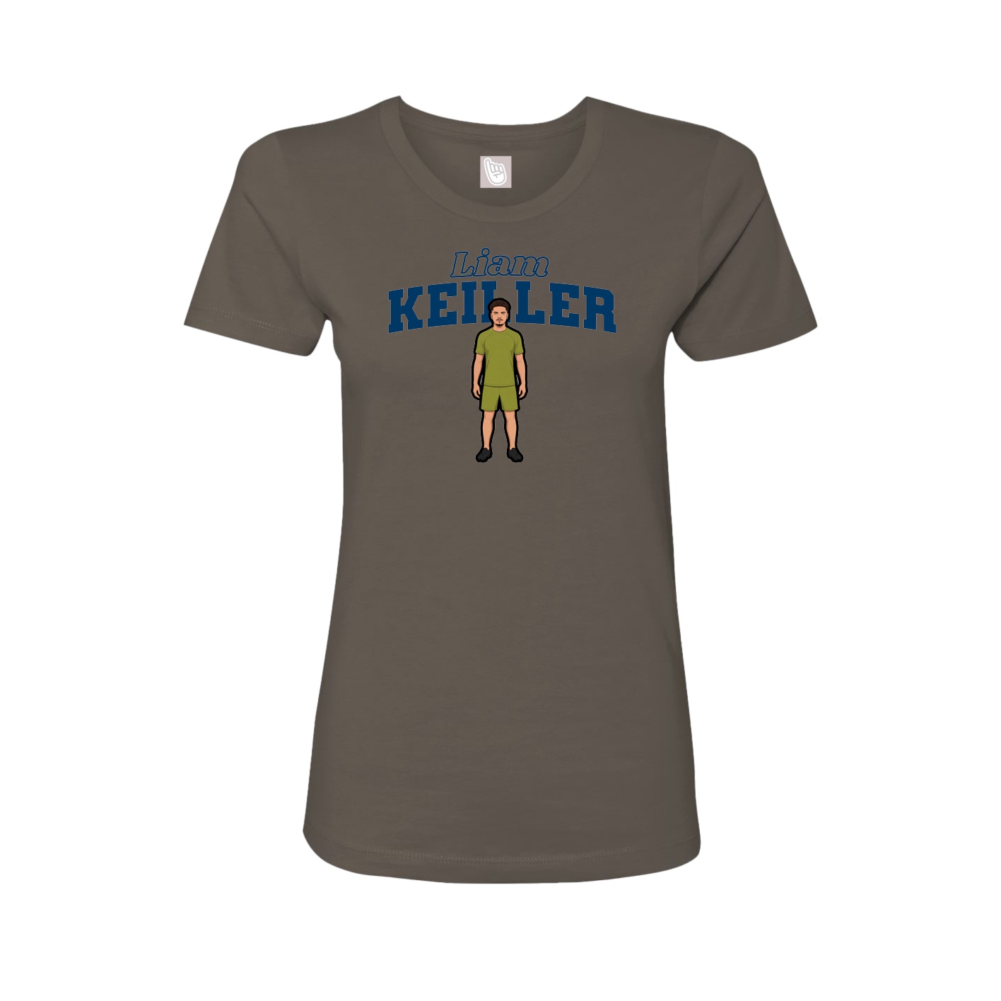 Fitted Women's Tee — Name Arch in Grey